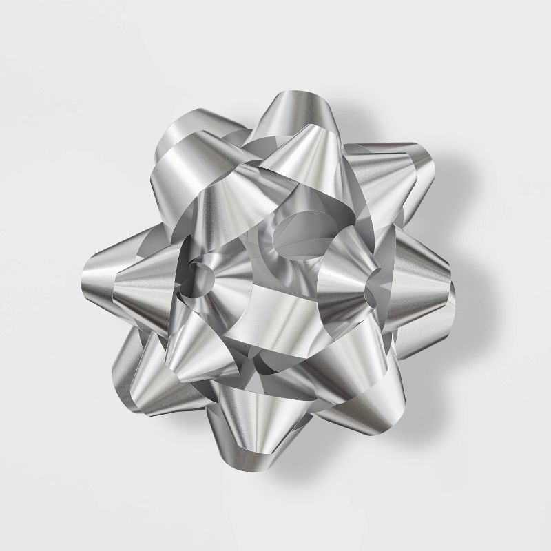 Mega Gift Bow Silver Metallic Tone - Wondershop™