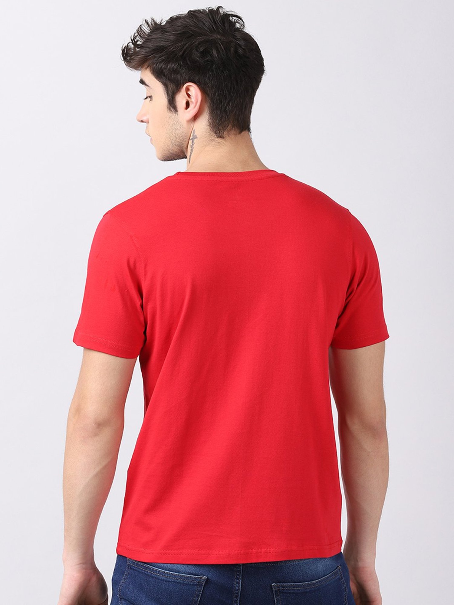 Bushirt Red Cotton Crew T-Shirt