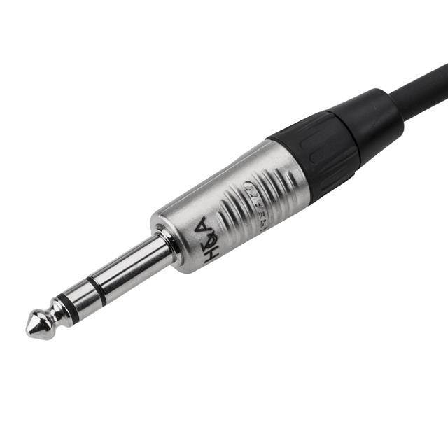 H&A 1/4" TRS M to XLR M Professional Interconnect Cable W/ Rean Connectors - 10'