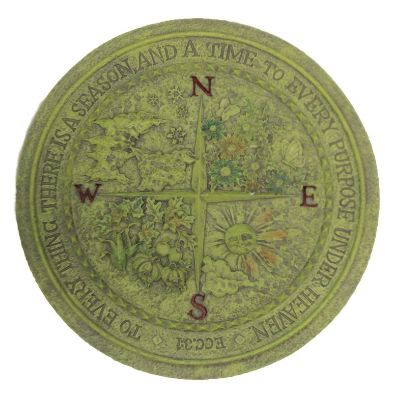 Home & Garden 11.25" Four Seasons Garden Plaque Spring Summer Winter Fall Roman, Inc  -  Wall Sign Panels