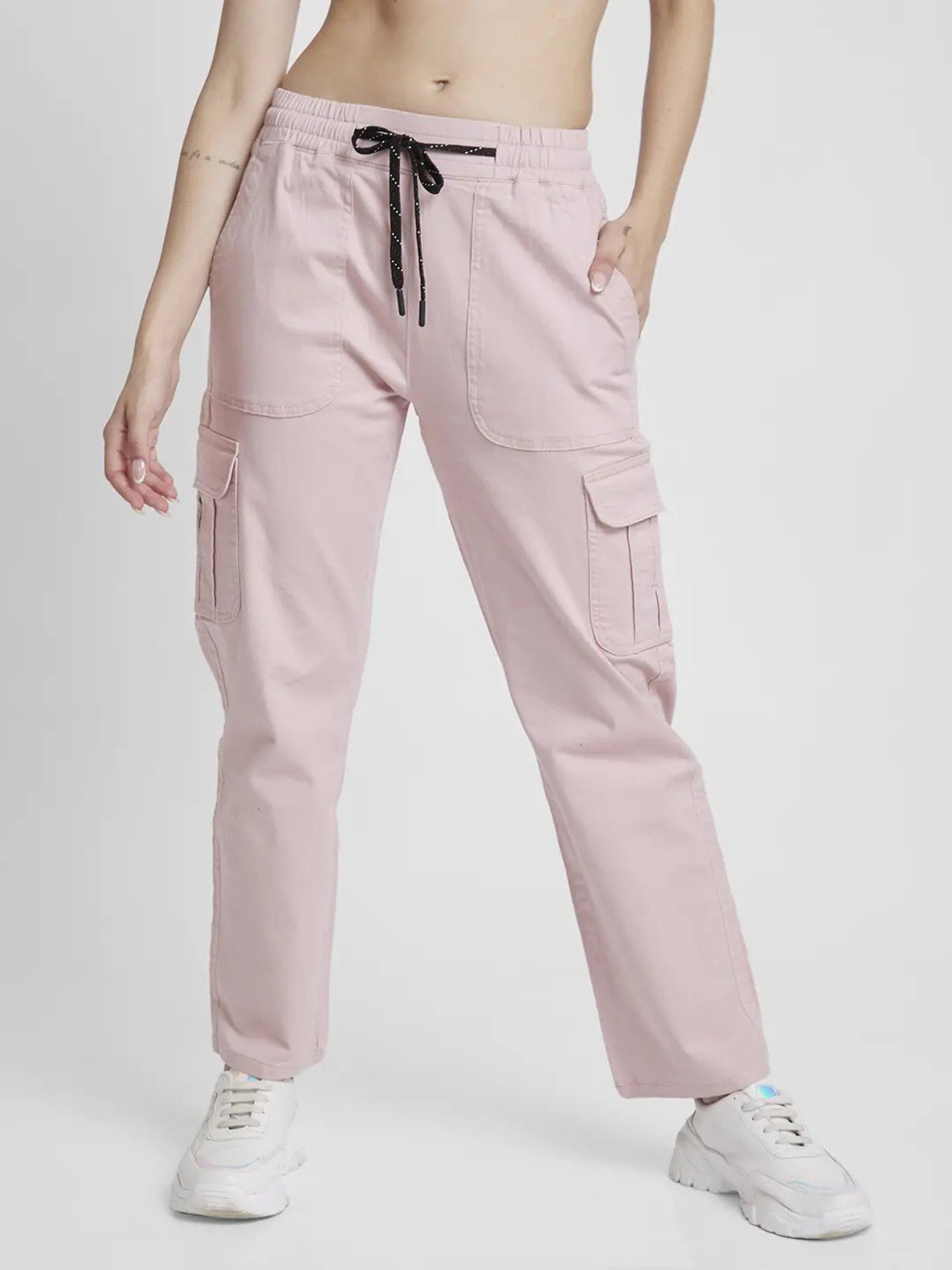 Spykar Pink Regular Fit Trackpants