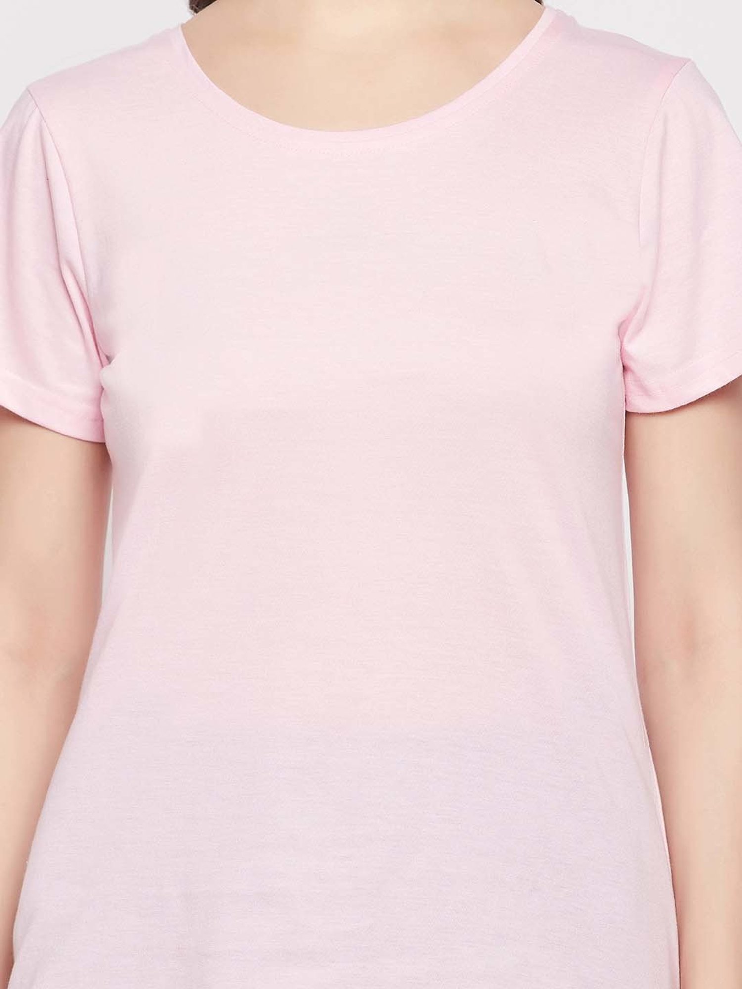 Clovia Pink T-Shirt