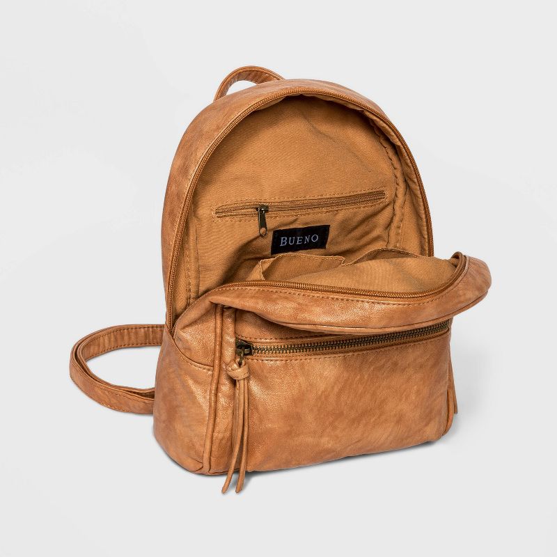 Bueno Zip Closure Backpack - Beige