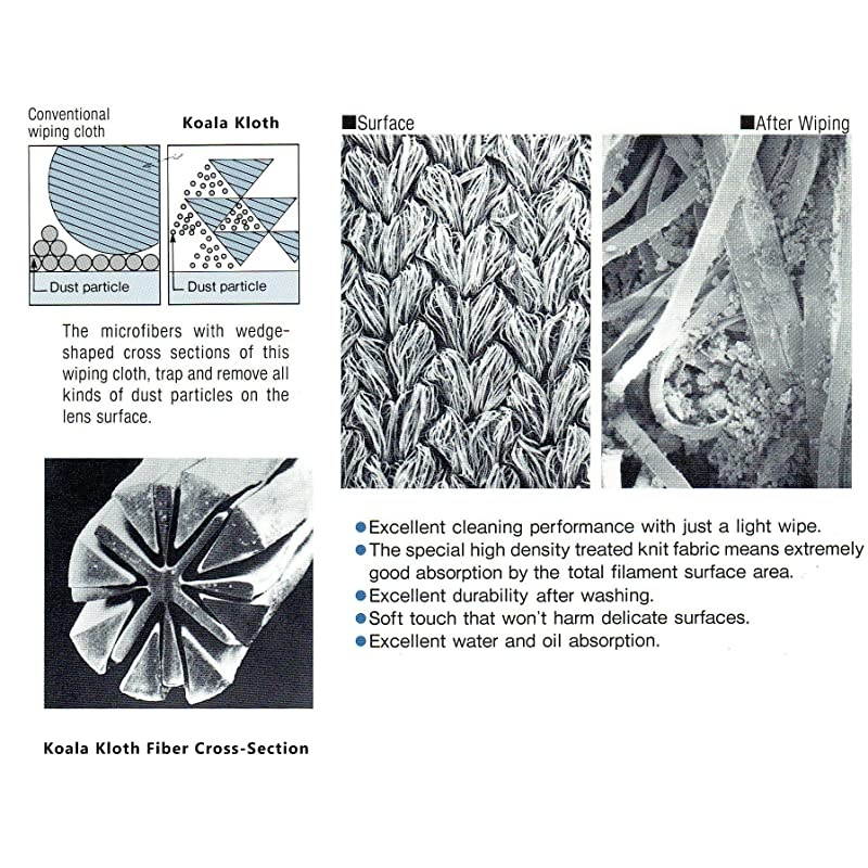 Kloth Microfiber Cleaning Cloth | Eyeglass Lens Cleaner | Glasses Phone Camera Computer Screen Cleaning | Safe for All Coated Lenses | 6 Pack 6x7 Inch Black