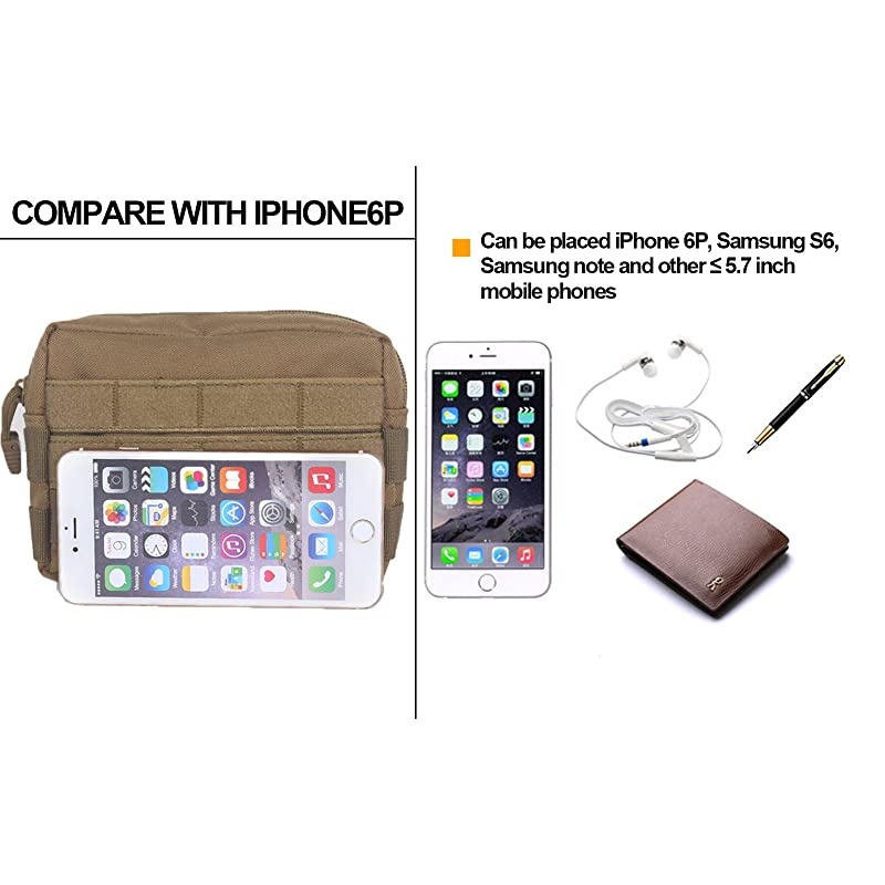 Molle Pouches, Tactical Admin Pouch Compact EDC Utility Gadget Gear Pouch Military Carry Accessory Belt Hanging Waist Bag