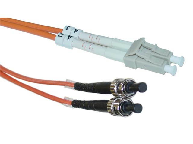 Cable Wholesale LC / ST Multimode Duplex Fiber Optic Cable 62.5/125 10 Meter (33ft)