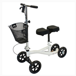 White Roscoe Mobility Steering Knee Scooter Leg Walker
