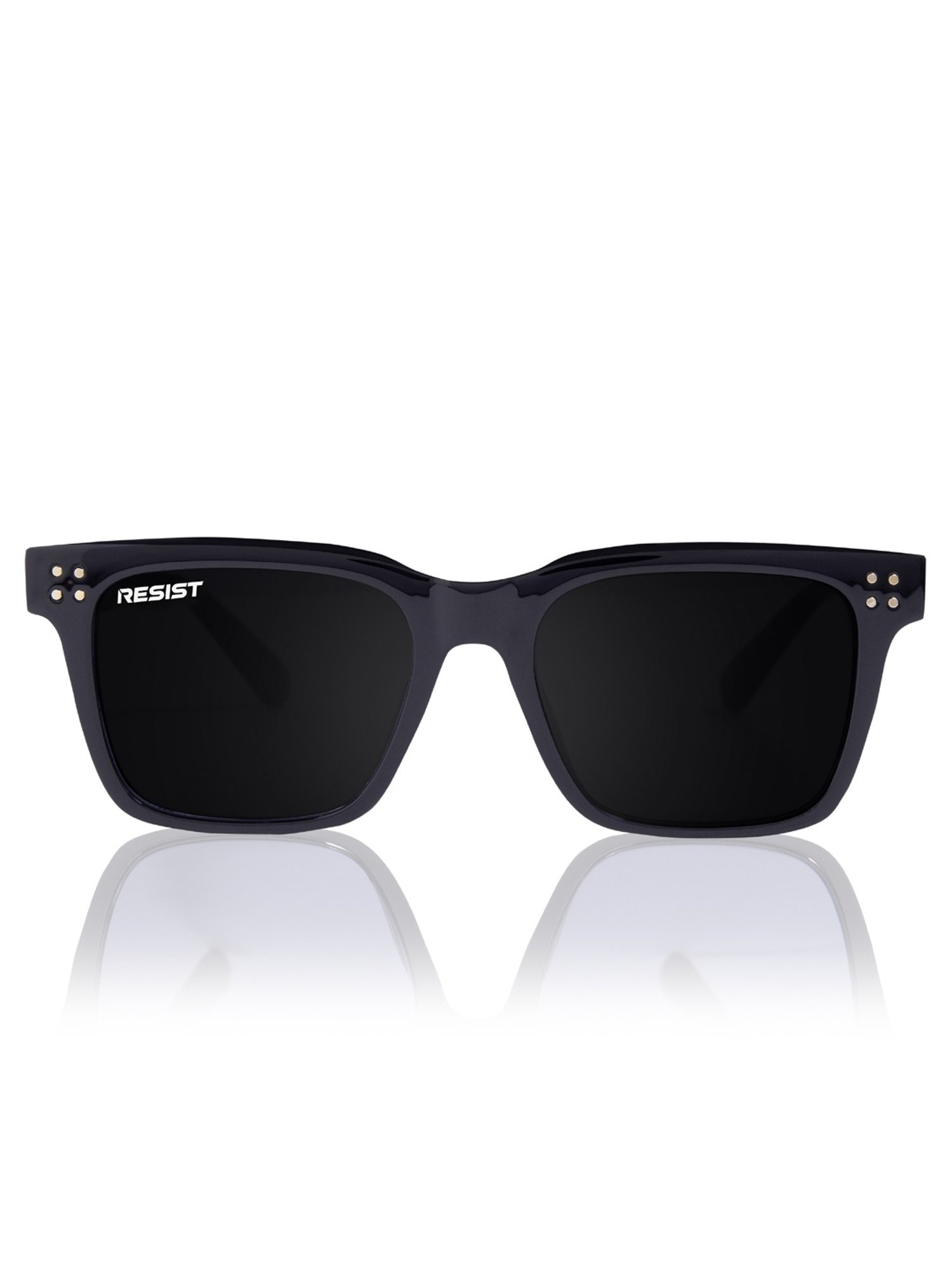 Resist Eyewear Black Square UV Protection Unisex Sunglasses