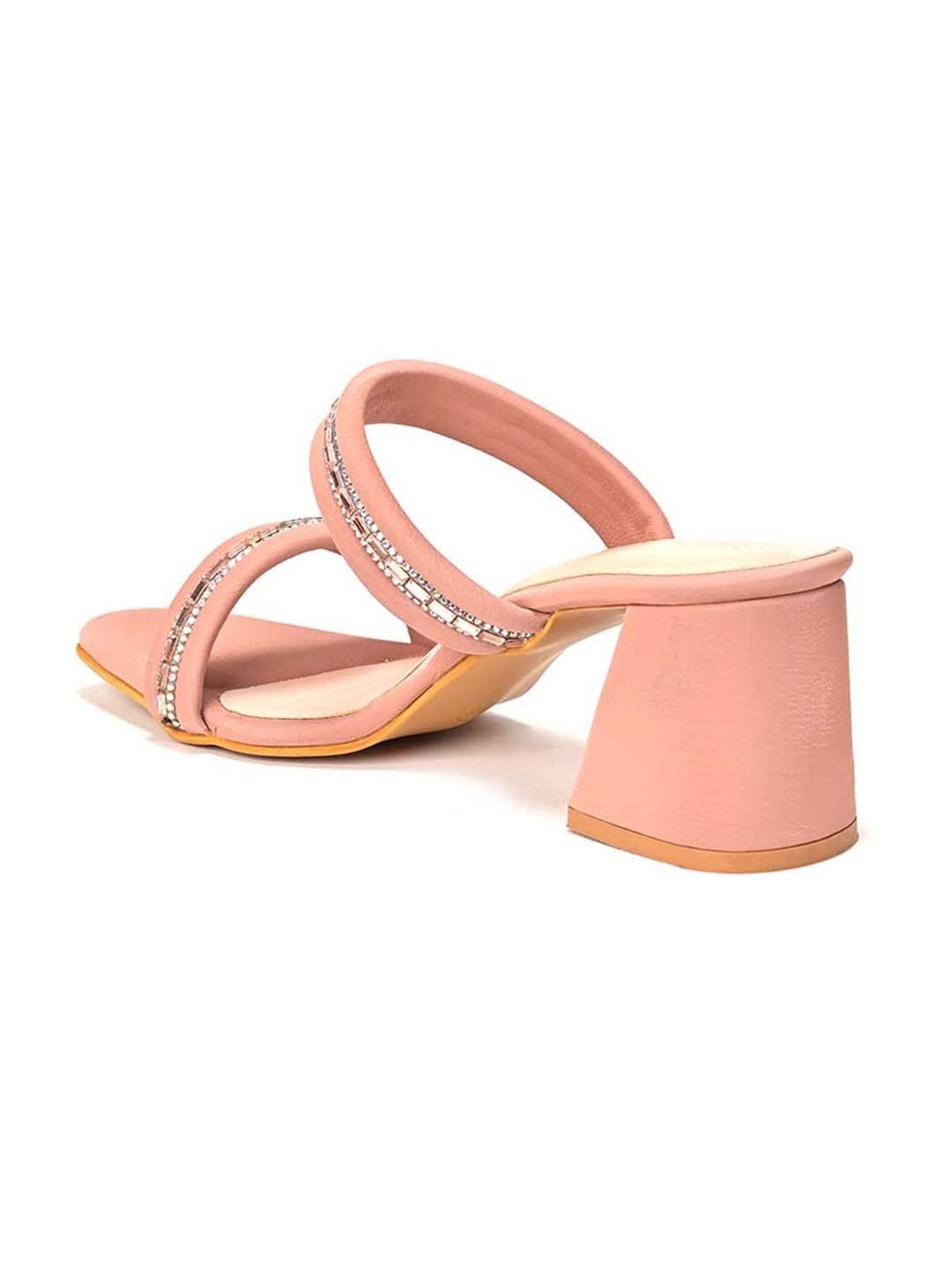 Scentra Women's Peach Casual Sandals