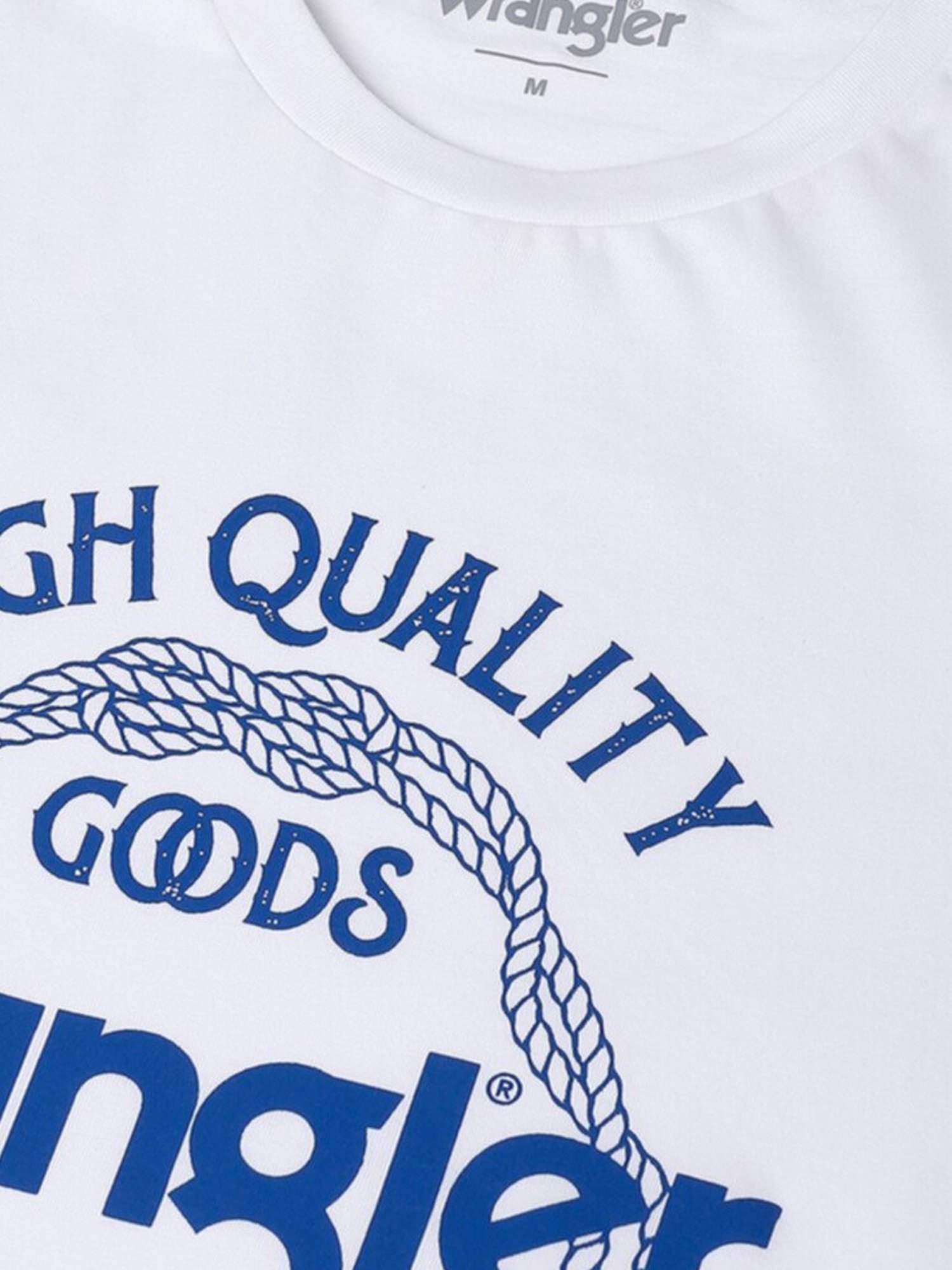 Wrangler Bright White Cotton Regular Fit Printed T-Shirt