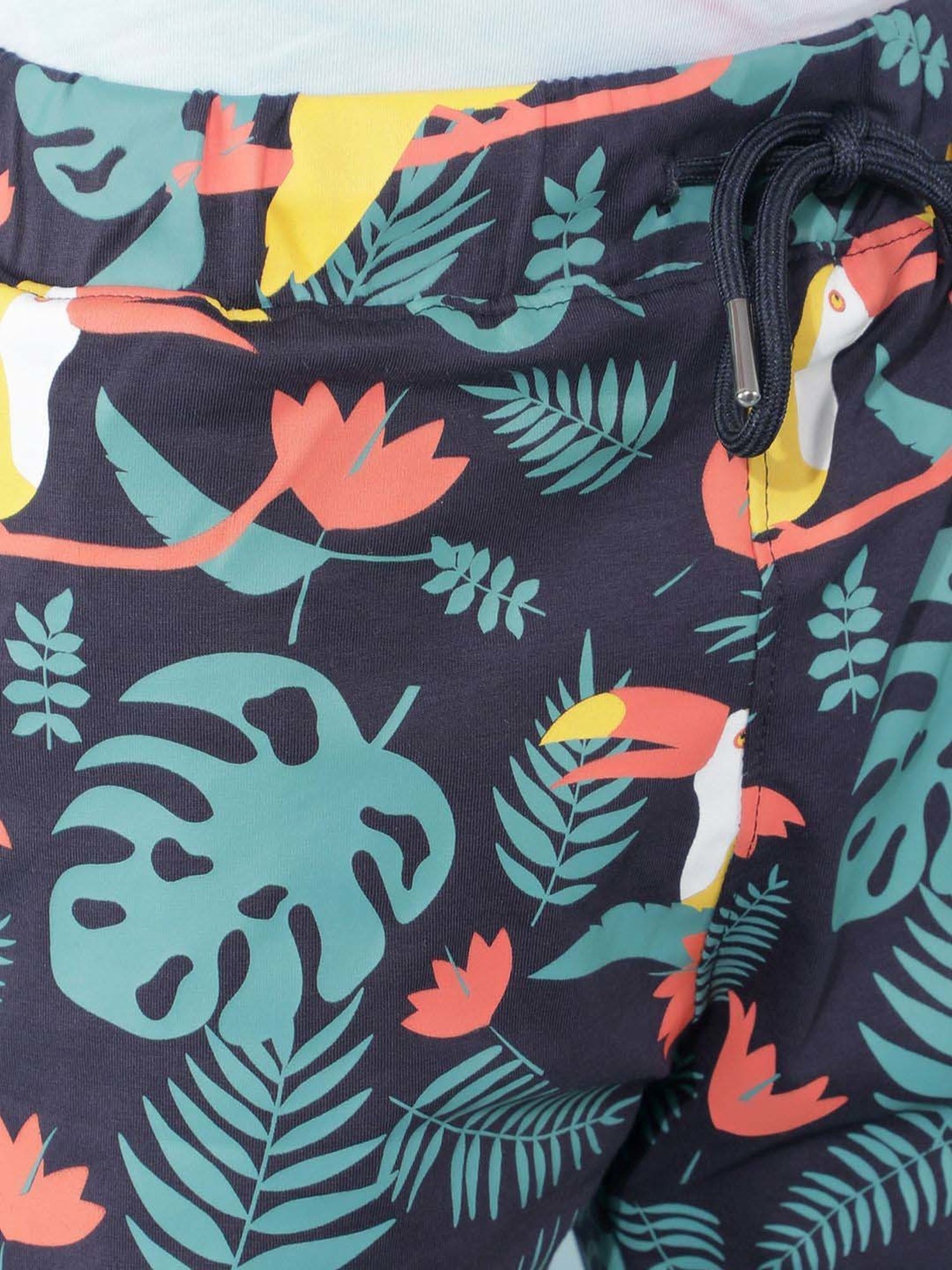 Crimsoune Club Boys Navy Cotton Floral Shorts