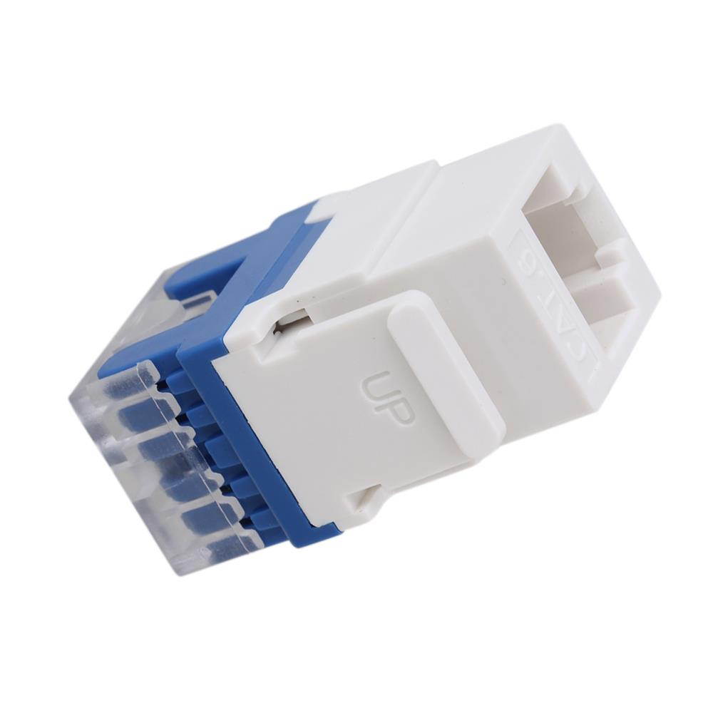 BQLZR 100PCS Cat6 RJ45 Gigabit Coupler Adapter for Keystone Panel 180 Degree