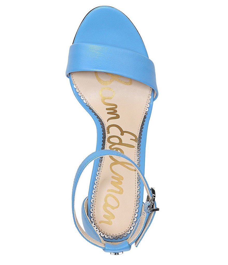 Sam Edelman Yaro Leather Ankle Strap Block Heel Dress Sandals