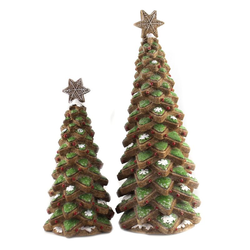 Christmas 15.5" Gingerbread Trees Snowflakes Cookies  -  Decorative Figurines