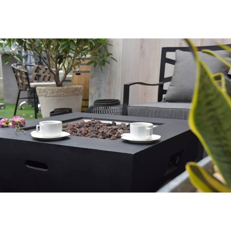 Aurora 34" Outdoor Fire Pit Propane Table Backyard Patio Heater - Elementi