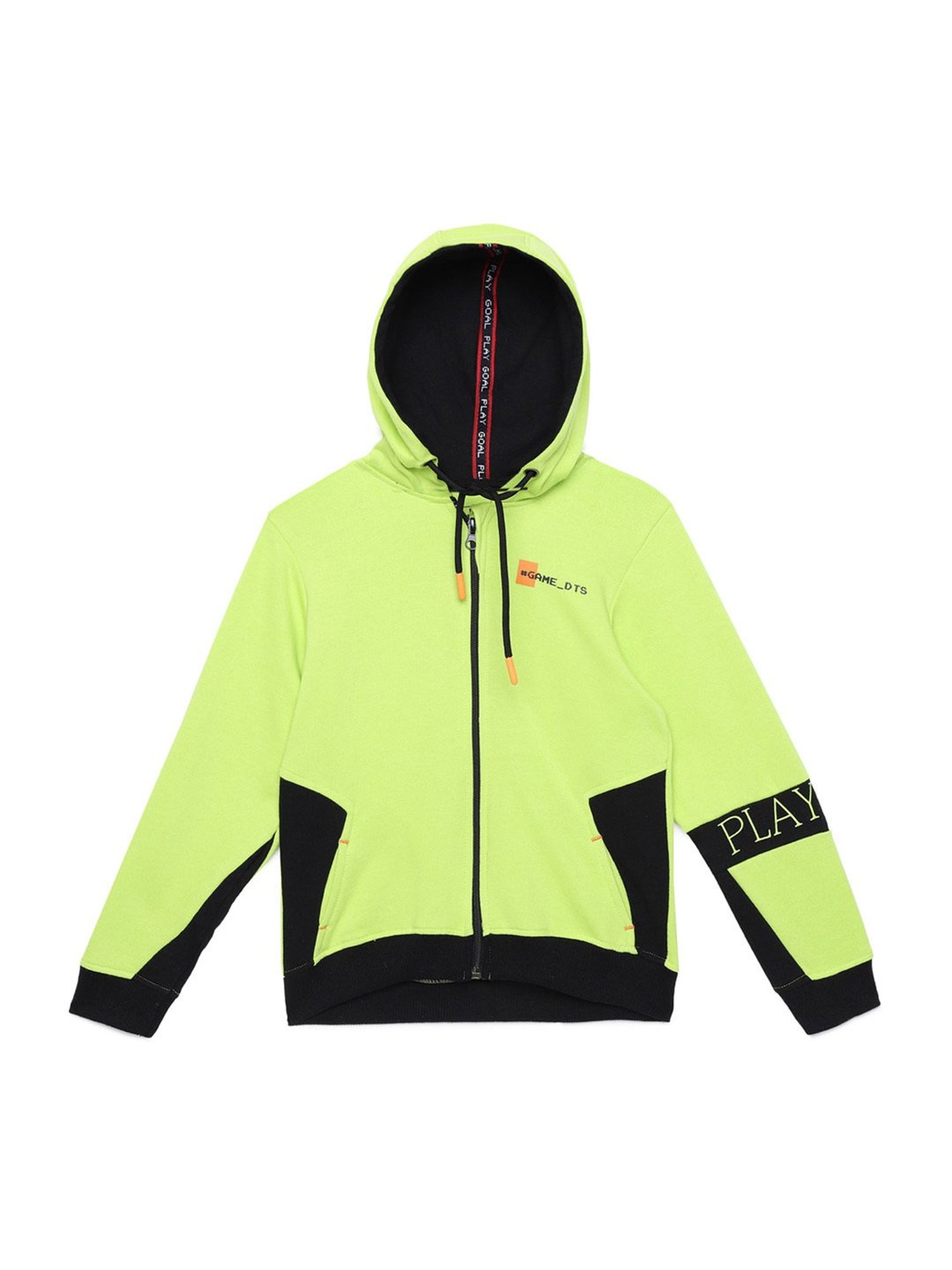 Under Fourteen Only Kids Green & Black Printed Full Sleeves Sweatshirt