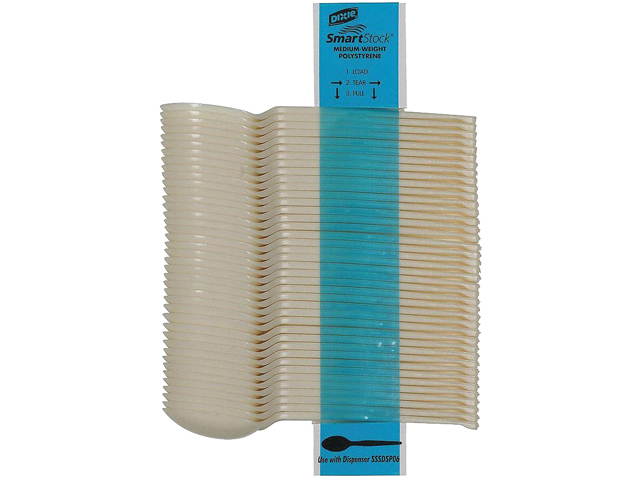 SmartStock Plastic Cutlery Refill Spoons Beige 40/Pack 24 Packs/Carton