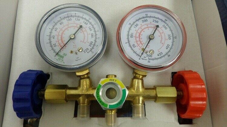 AC Manifold Gauge Set Air Conditioner Pump Service Kit R12 R22 R502 HVAC R134A