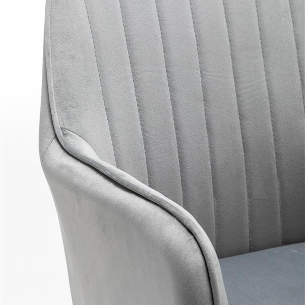 Velvet fabric Home Office Desk Chair with Metal Base Modern Adjustable Swivel Chair with Arms Rolling Computer Desk Chairs Metal Legs for Home Swivel Office Chair