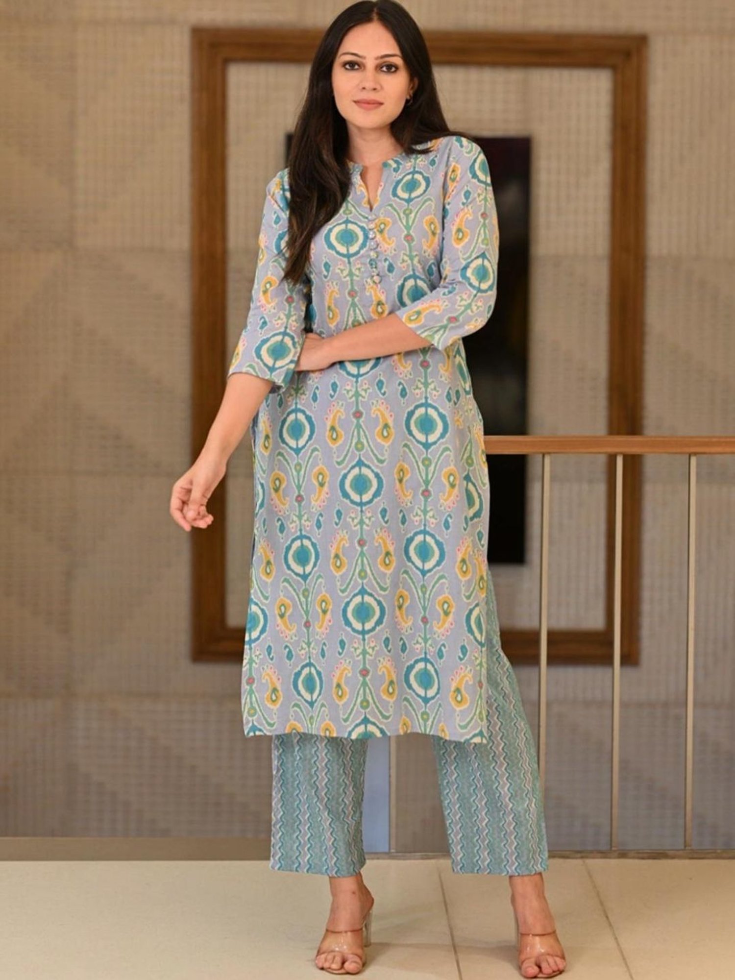 URBAN MYSTIC Black Rayon Embroidered Kurta & Sharara Set