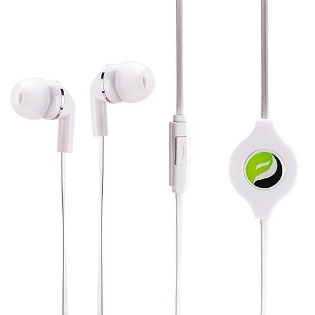 Premium Sound Retractable Headset Hands-free Earphones Mic for Samsung Galaxy Tab 4 NOOK 10.1 (SM-T530) 7.0 (SM-T230) E NOOK 9.6 (SM-T560) S2 NOOK 8.0 (SM-T710) S3 9.7 - ZTE Blade X MAX G1E