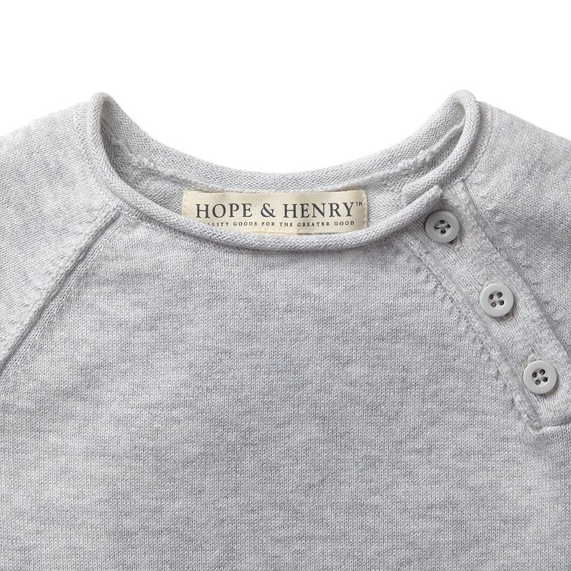 Hope & Henry Toddler Layette Grey Toddler Sweater Romper Size 12-18 Months Light Heather Grey, 12-18 Months