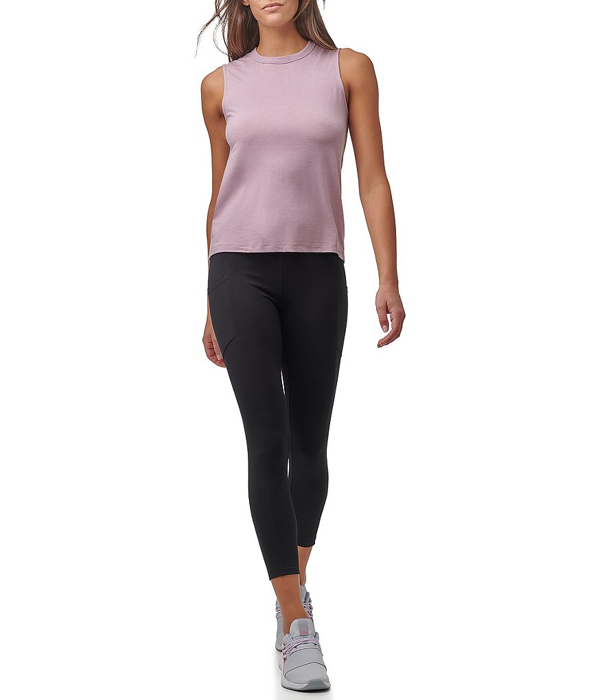 Marc New York Crew Neck Twisted Keyhole Back Sleeveless Tank