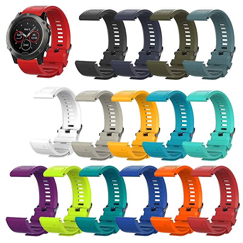 Replacement Wristbands for Garmin Fenix 5Fenix 5 PlusForerunner 935Approach S60Quatix 5 Teal One Size