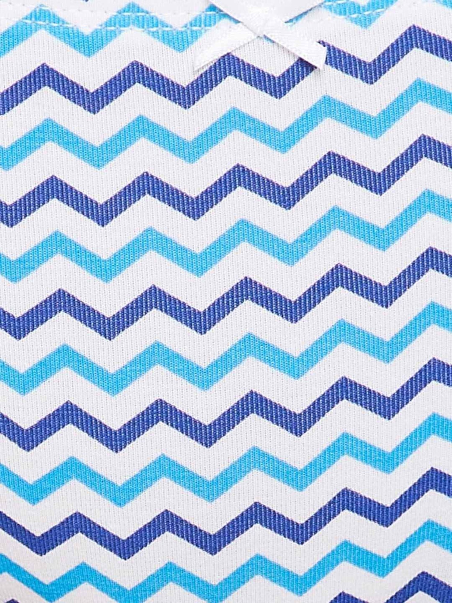 Clovia Blue & White Cotton Printed Hipster Panties - Pack Of 3