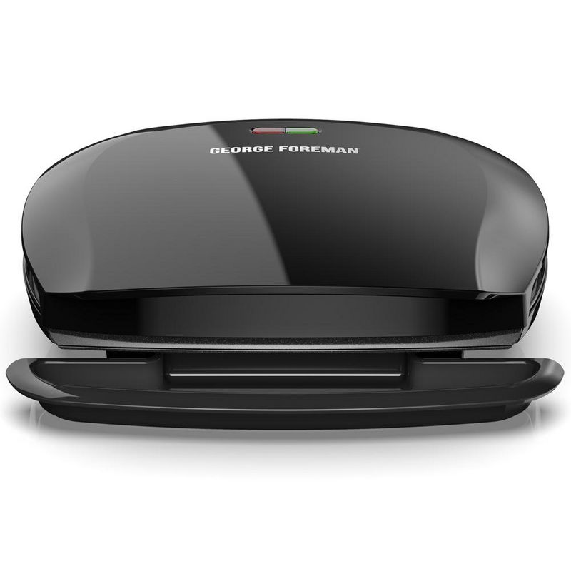 George Foreman 5 Serving Classic Plate Grill in Black with Drip Pan