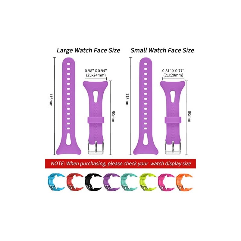 Watch Band Compatible with Garmin Forerunner 10 Forerunner 15 Running Watch Soft Silicone Replacement Wristband for Garmin Forerunner 1015 Smart Watch Women Men