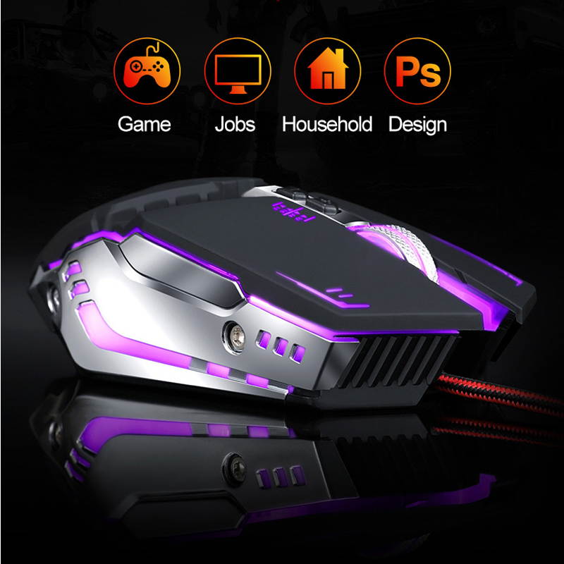Professional Gaming Mouse 3200DPI LED Optical USB Wired Computer Mice Gamer Mause Cable Game Ergonomic Mouse for Laptop PC