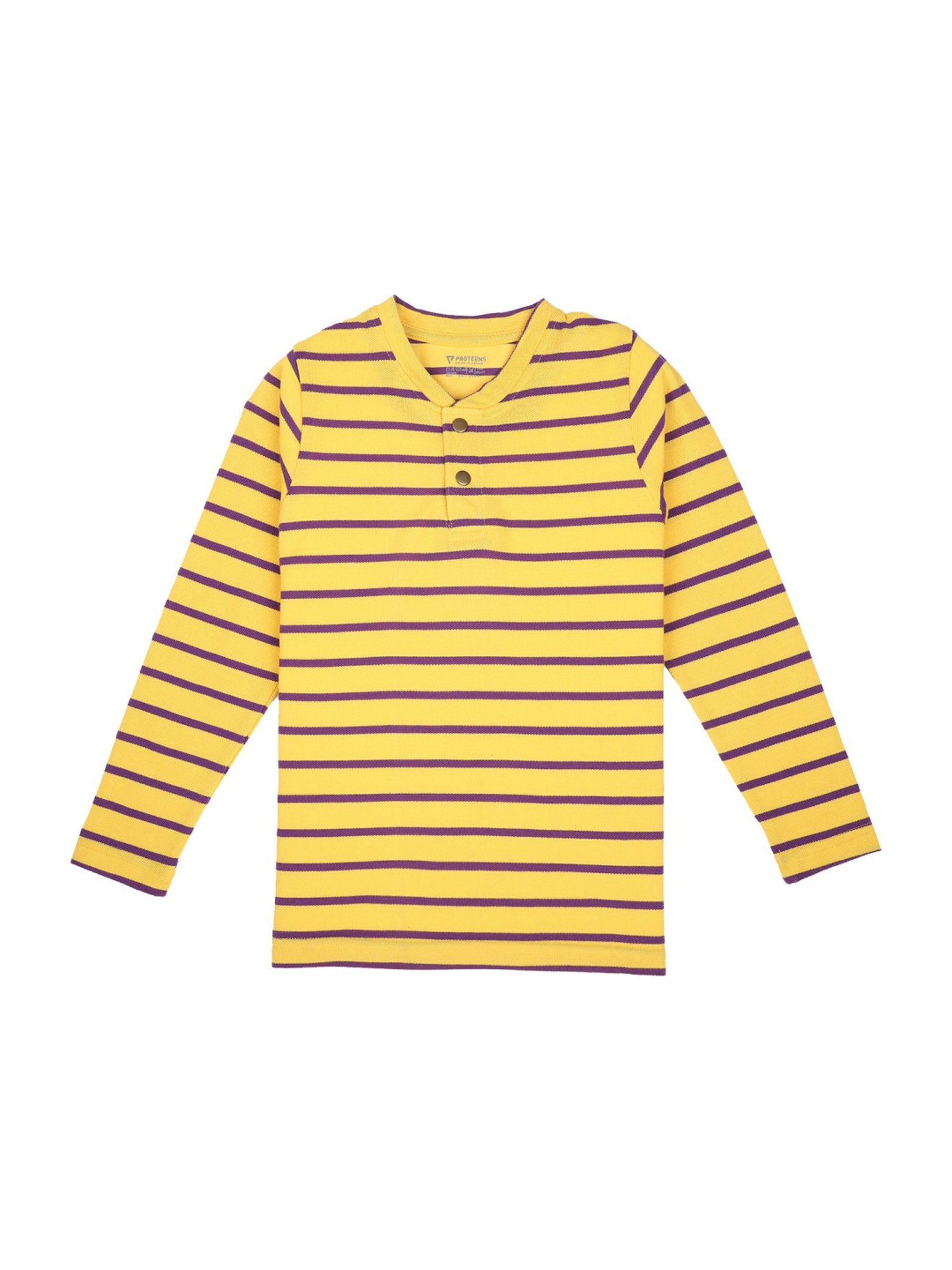 Proteens Kids Yellow Cotton Printed T-Shirt