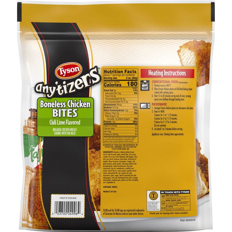 Tyson Any'Tizers Tajin Boneless Chicken Bites - Frozen - 22oz