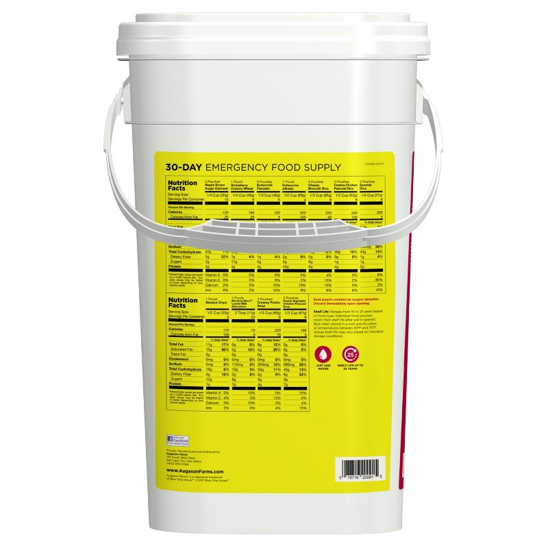 Augason Farms Deluxe Emergency 30-Day 1-Person Food Supply Kit - 20lbs