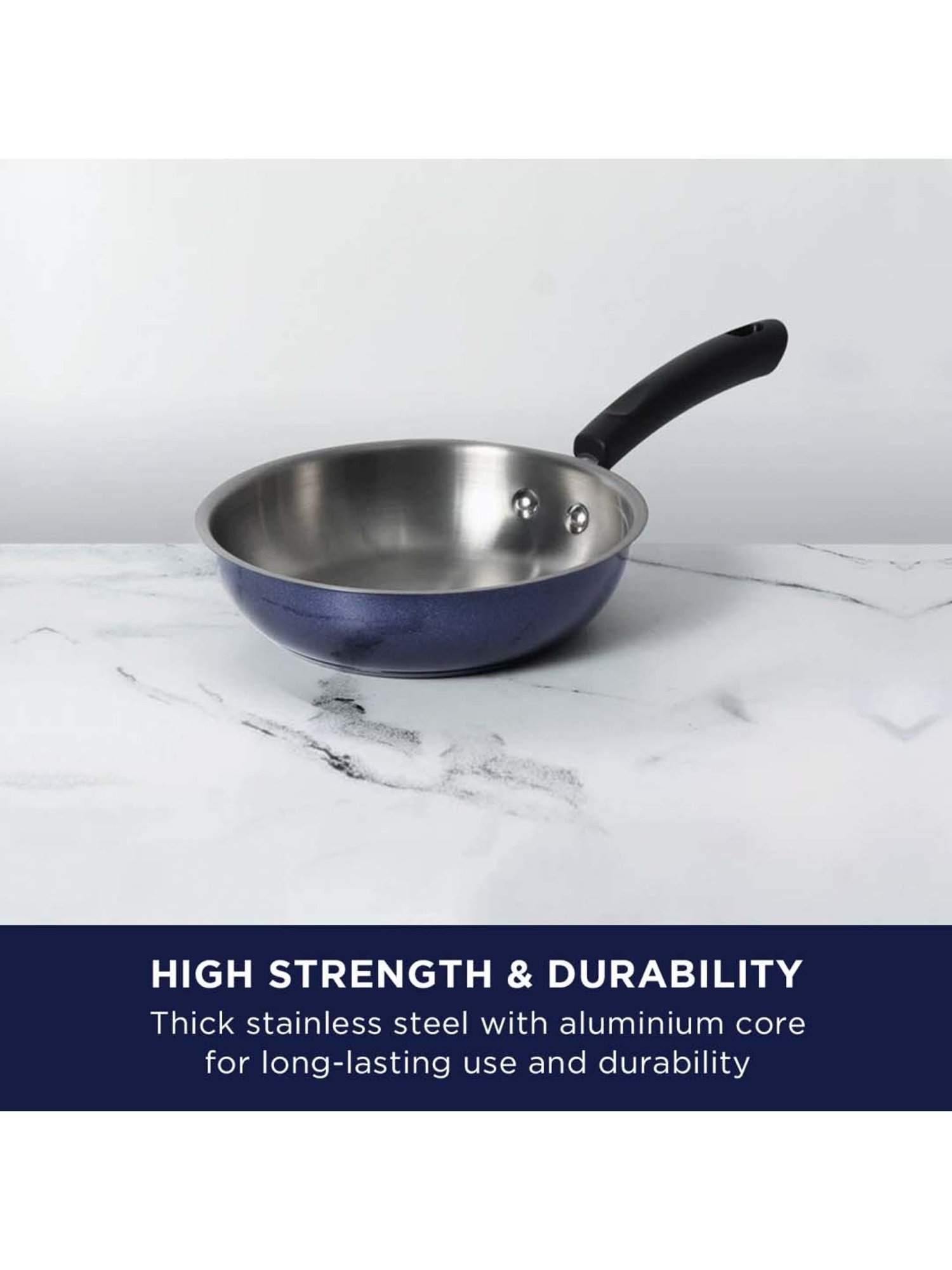 Centennial Nickel Free Stainless Steel Frypan, 20cm