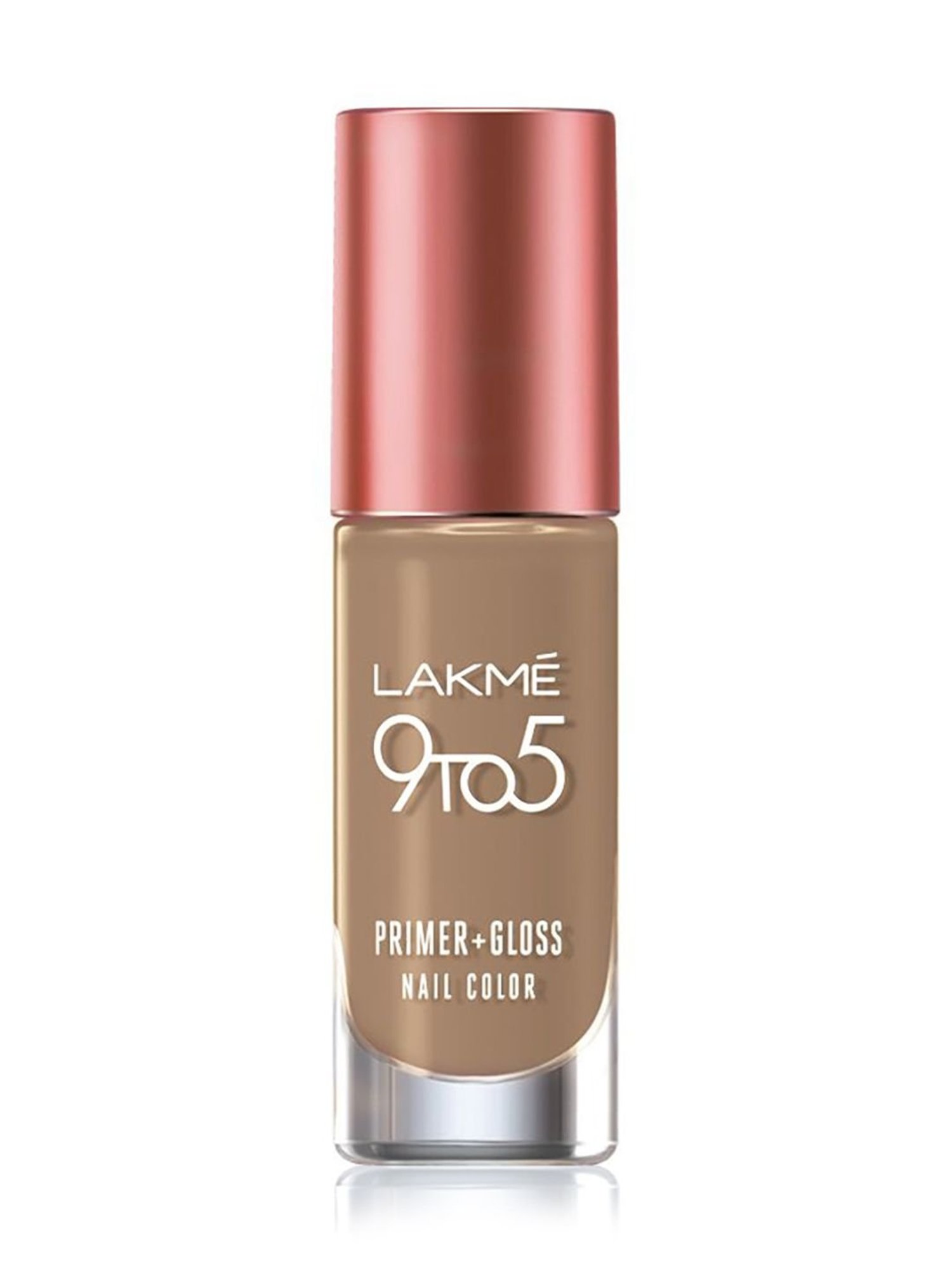 Lakme 9to5 Primer & Gloss Nail Colour Brown Sandcastle - 6 ml