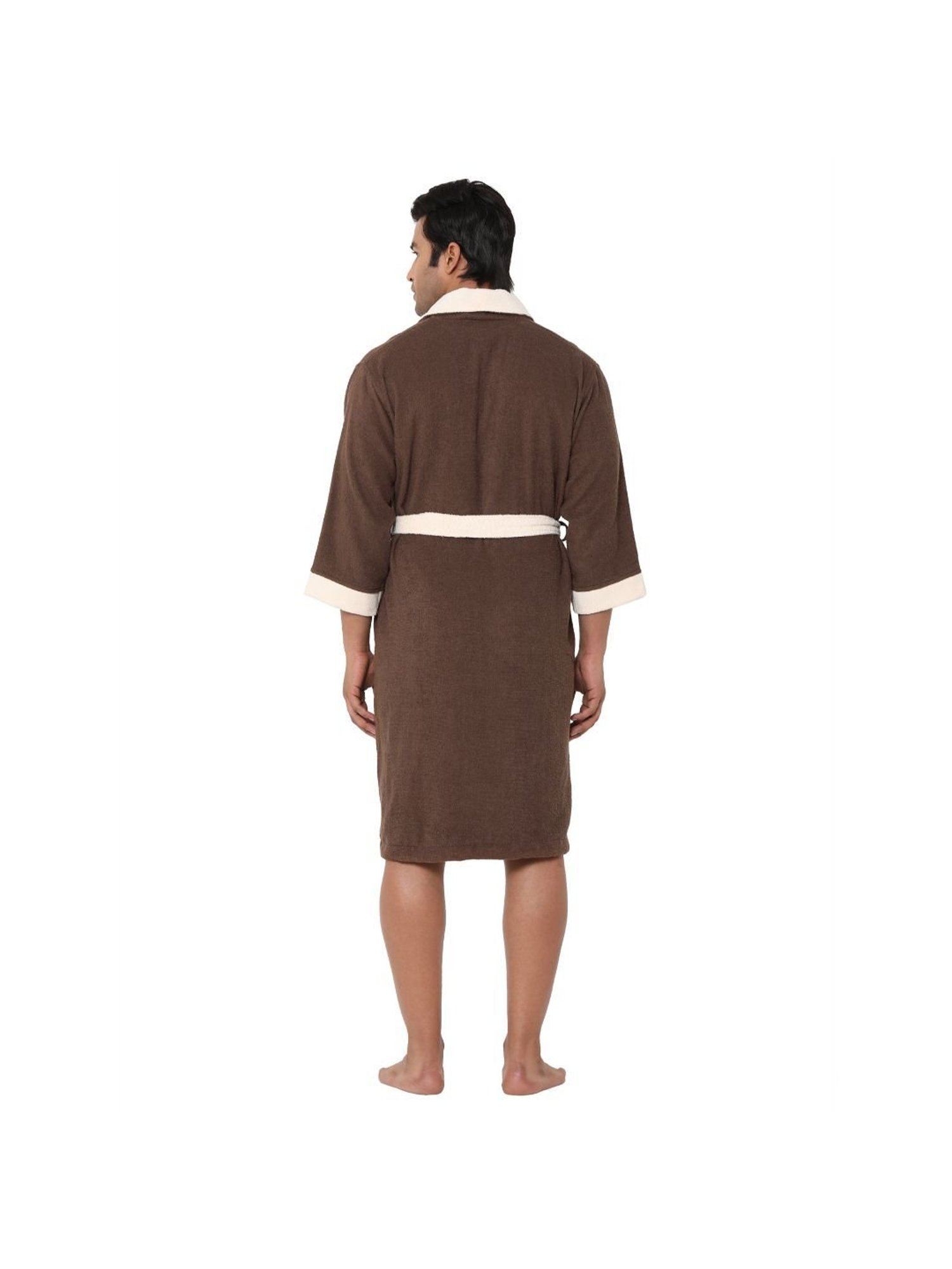 Spaces Cloudz Solid Brown Cotton Bathrobes