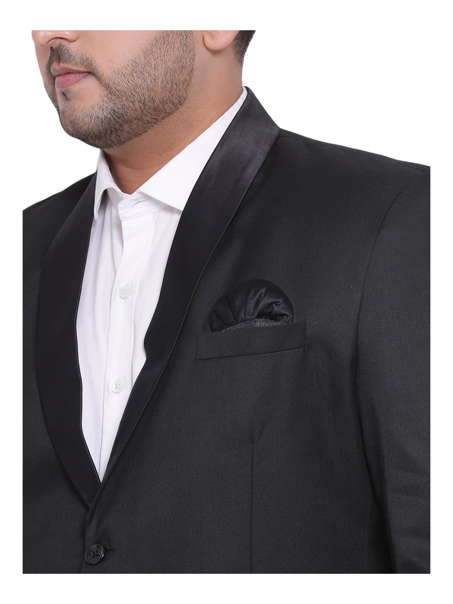 Hangup Black Regular Fit Two Piece Suit