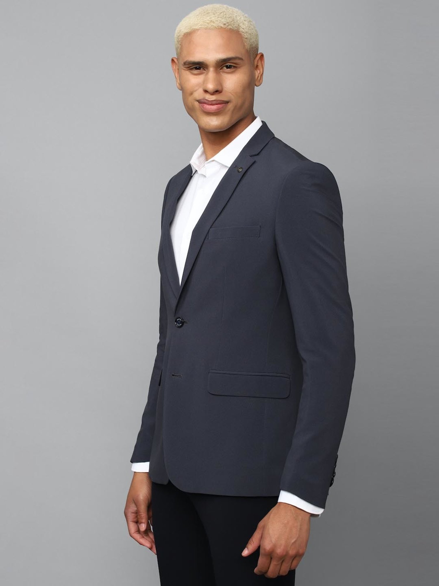 Allen Solly Grey Slim Fit Blazers