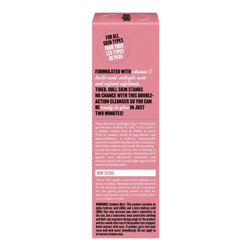 Soap & Glory Scrub In The Fast Lane 2 Minute Facial Peel & Polish - 3.3 fl oz