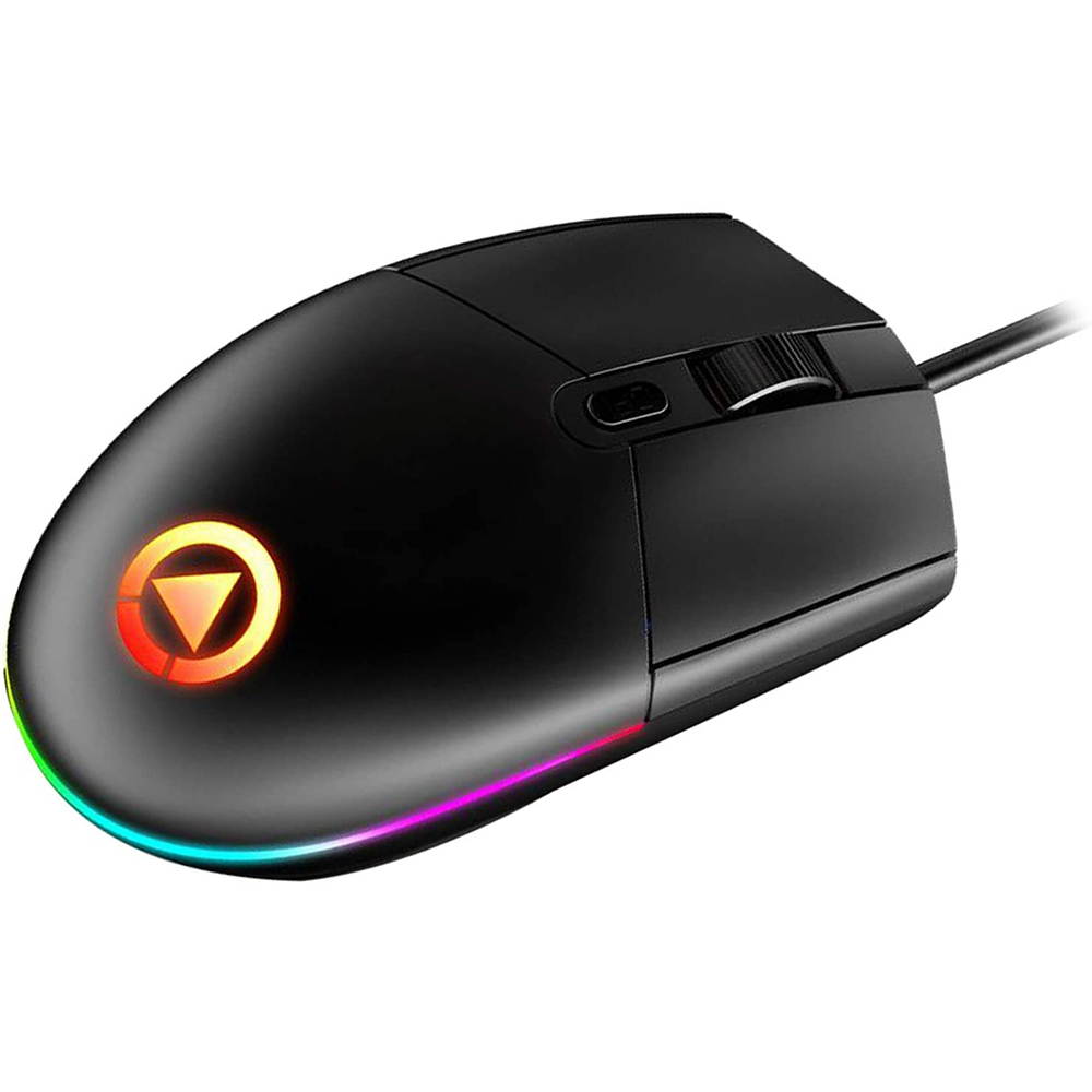 Gaming Mouse Wired, Gaming Mice, 4 Buttons, 1600DPI Adjustable, 7 Colors LED Backlight Light, Comfortable Grip Ergonomic Optical PC Computer Gaming Mice (Black)