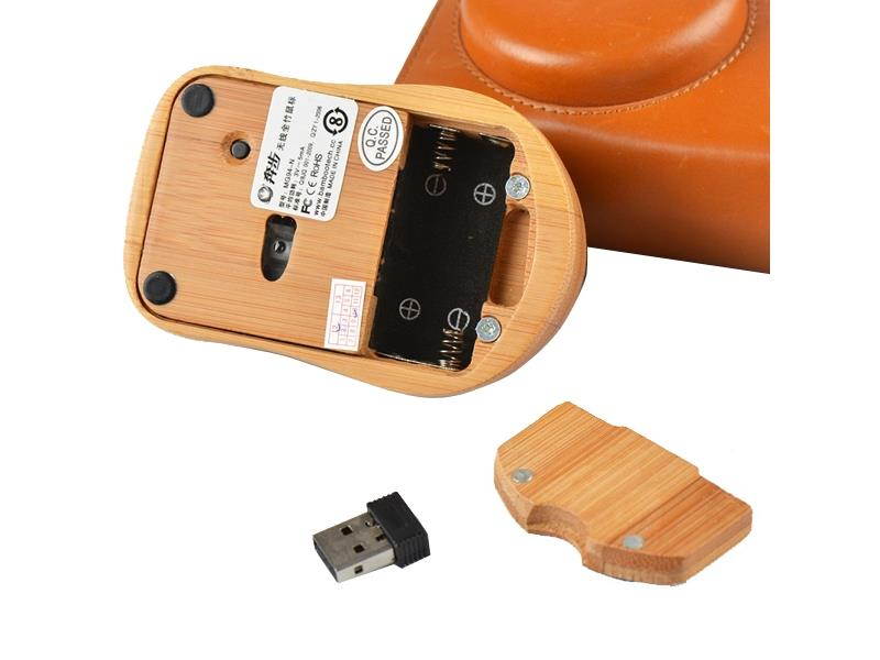 Foxnovo Eco-friendly Bamboo 88-key Wireless USB Keyboard and Optical Mouse Combo