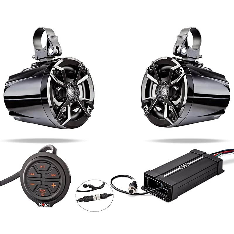 NUTV5 - Marine Bluetooth ATV/Golf Cart/UTV Speakers Stereo System