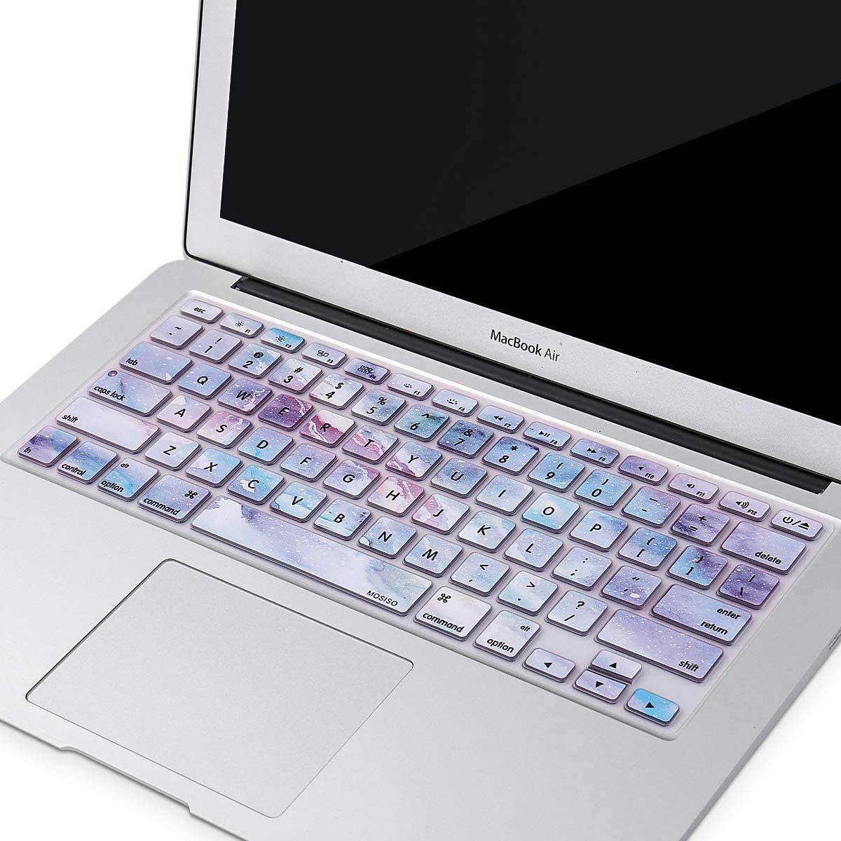 MOSISO Pattern Keyboard Cover Compatible with MacBook Pro 13/15 inch(with/Without Retina Display,2015 or Older Version),Older MacBook Air 13 inch (A1466/A1369,Release 2010-2017), Galaxy Marble
