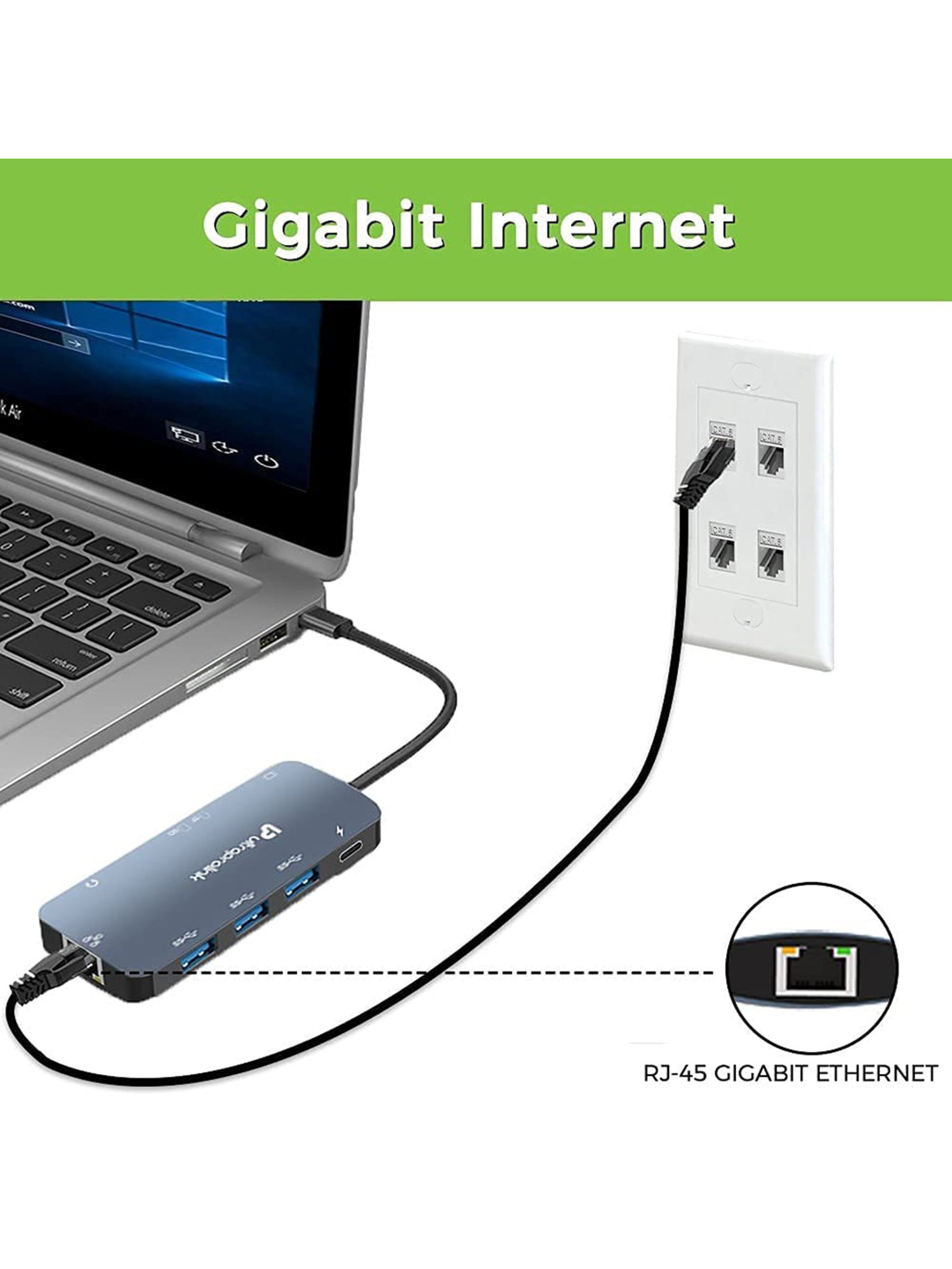 ULTRAPROLINK Pro UL1057 9-in-1 Type C USB Hub (Silver)
