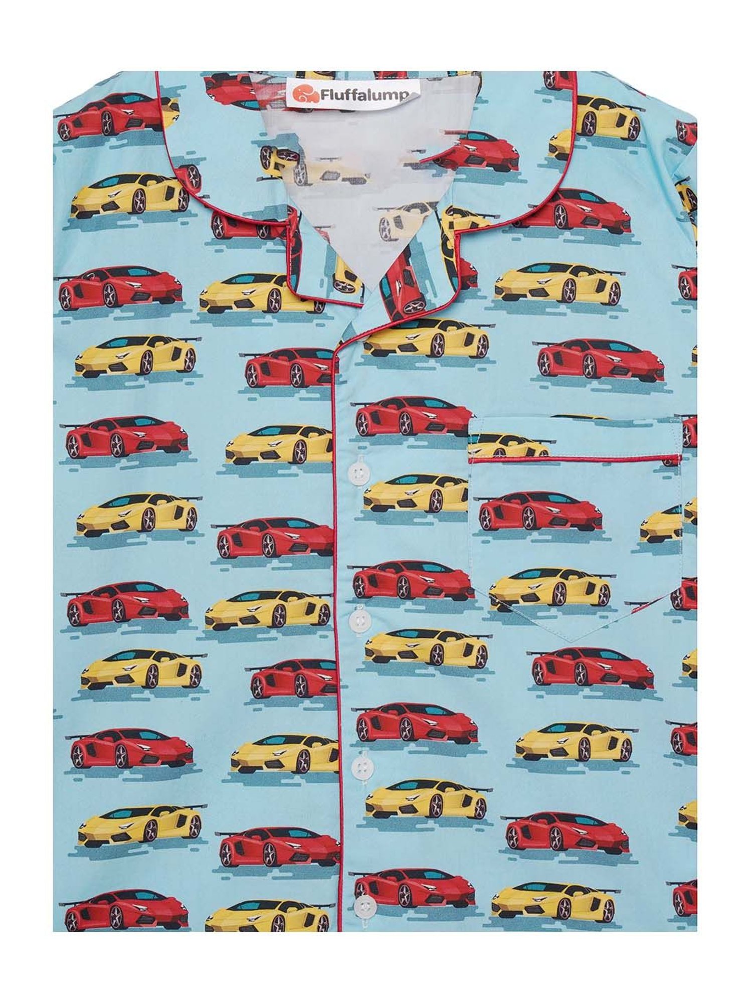 Fluffalump Boys Multicolor Cotton Printed Nightwear Top & Pants Set