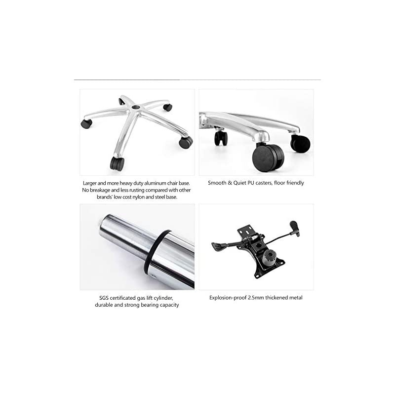 Ergonomic Office Chair with Adjustable 3D Armrest, Headrest and Lumbar Support - High Back Mesh Chair with Breathable Mesh Seat- Reclinable Computer Desk Chair