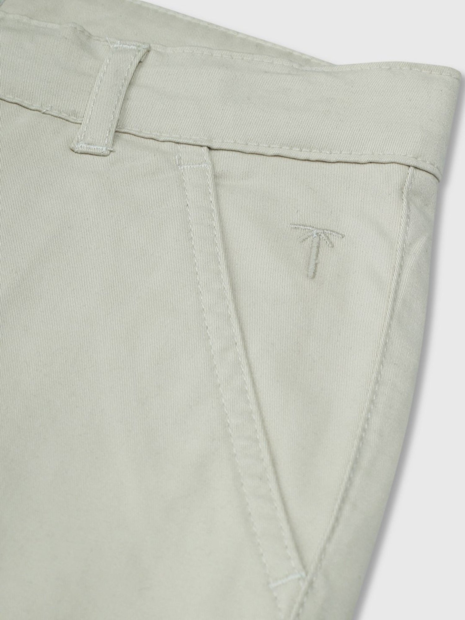 Palm Tree Boys White Cotton Regular Fit Trousers