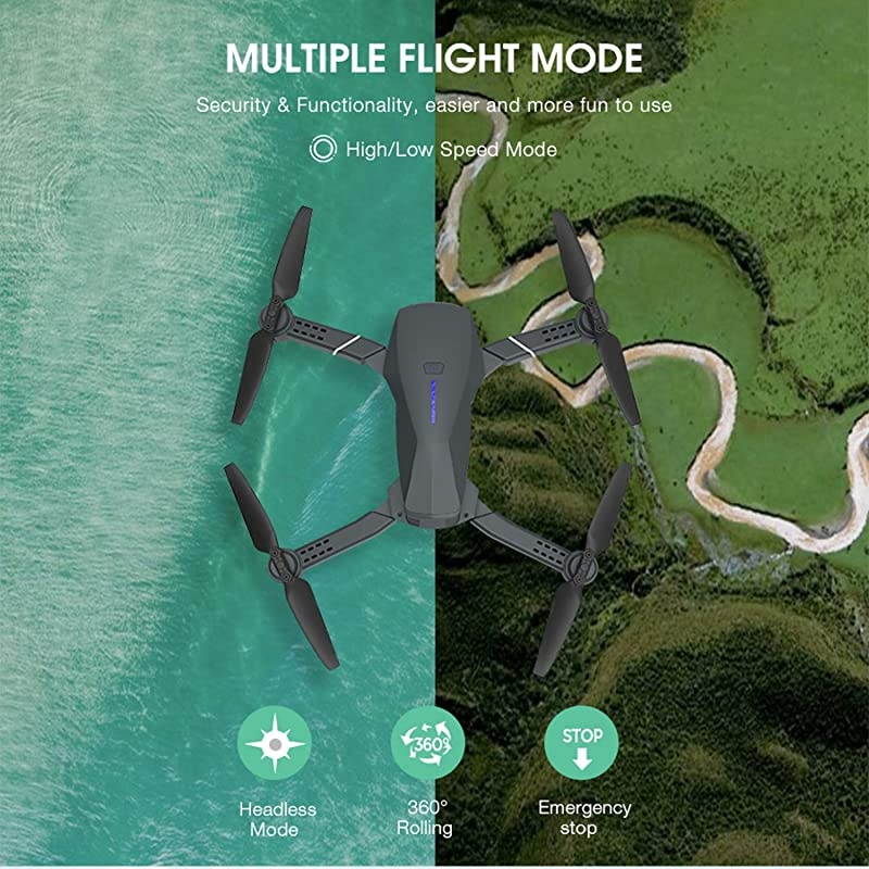 E520 Drone with 4K Camera Live Video,WIFI FPV Drone for Adults With 4K HD 120&deg; Wide Angle Camera 1200Mah Long flight time Auto Hover Foldable RC Drone Quadcopter